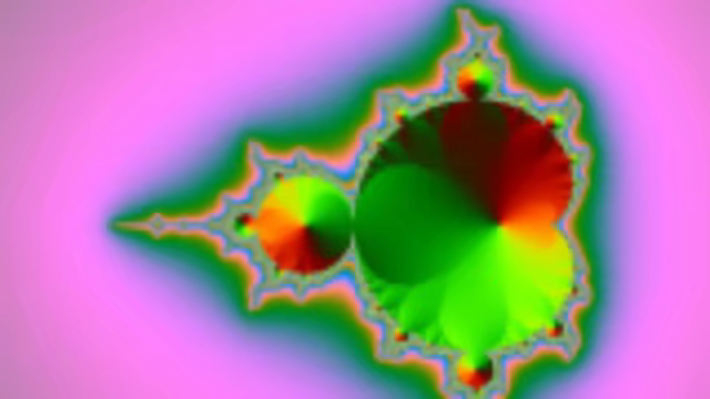 Low-resolution video frame enlarged to full size, looking soft and blurry